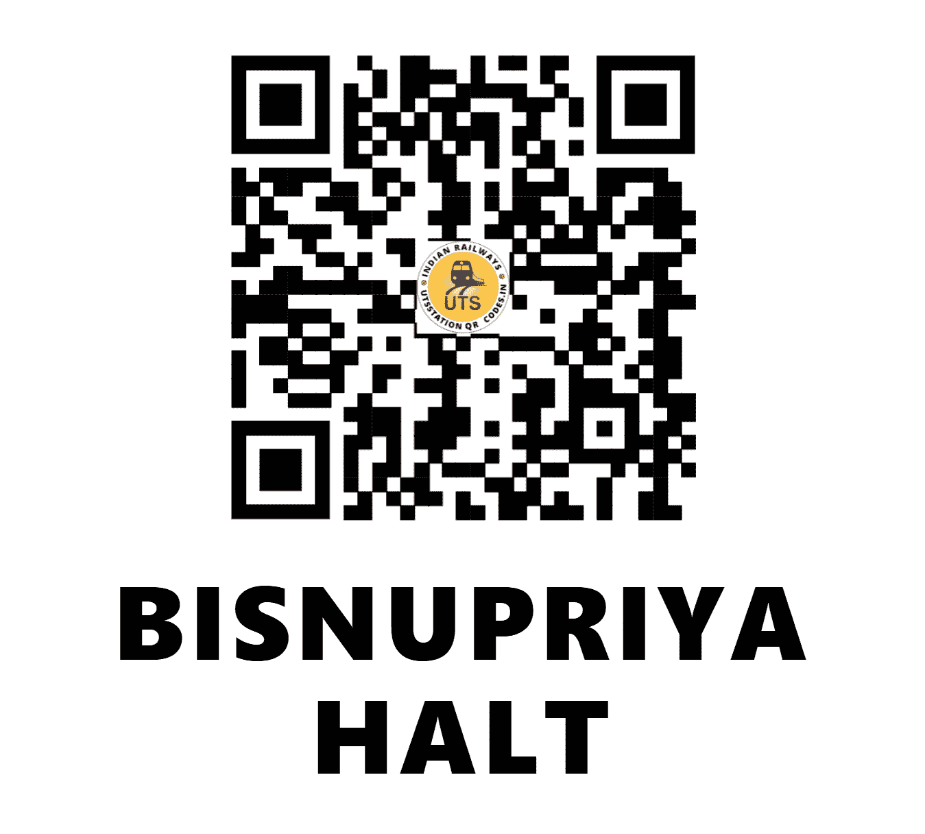 UTS QR Code for BISNUPRIYA HALT - VSPR - ER (WEST BENGAL)